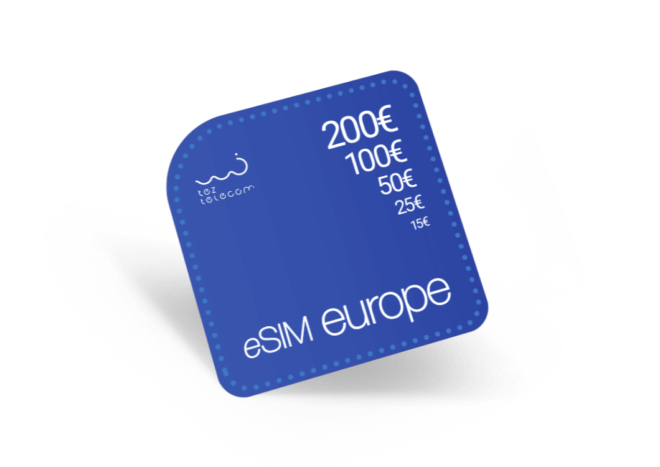 Пополнение для eSIM Europe от 15€ до 200€